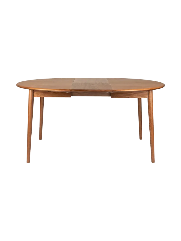 Runder, ausziehbarer Massivholz Esstisch „Twist“ 120-160 x 120 cm Zuiver