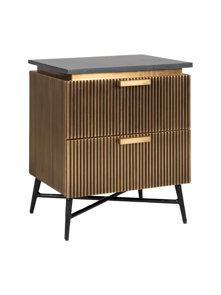 mutoni - Nachttisch Ironville gold 51, One Size