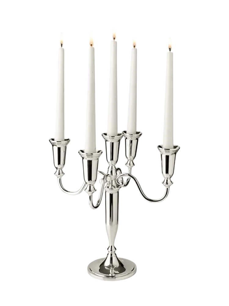 Design Kerzenständer „Venezia“ - edel versilbert und anlaufgeschützt EDZARD