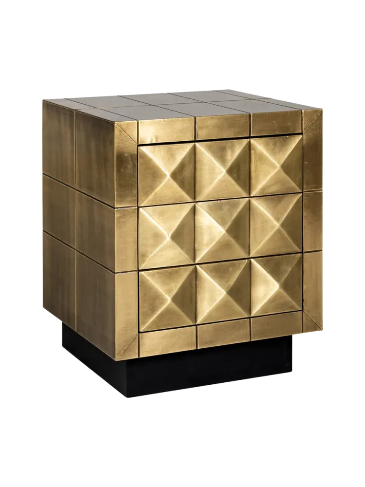 mutoni - Nachtkommode Collada 50x59, One Size, Gold