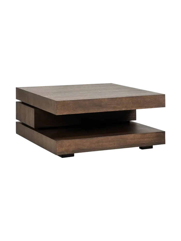 mutoni - Couchtisch Oakura 90, One Size, Braun