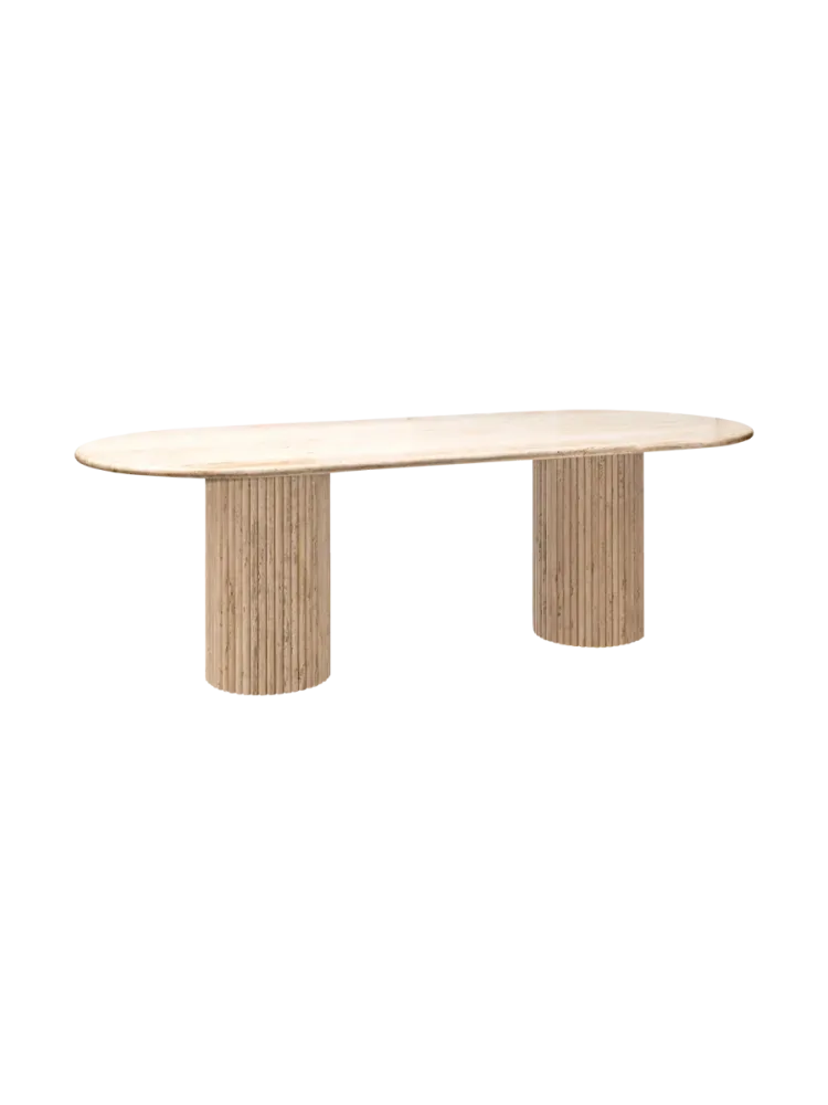mutoni - Esstisch Cantera oval 240x100, One Size, Beige