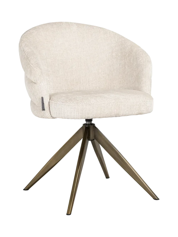 mutoni - Drehstuhl Zendaya Chenille, One Size, Beige