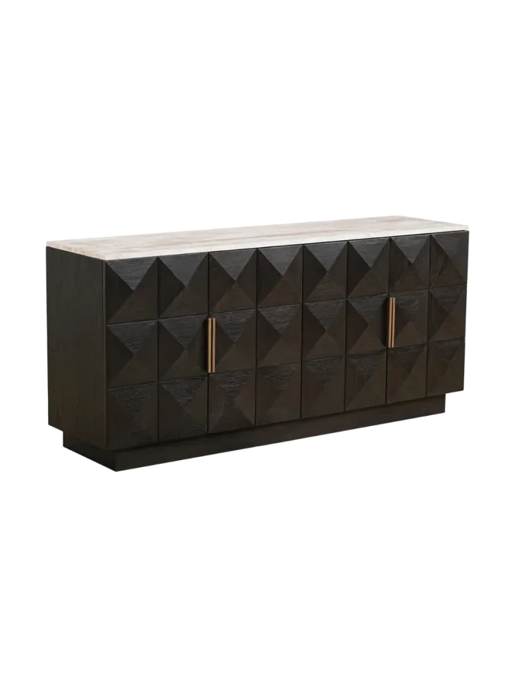 mutoni - Sideboard Claremont 4-türig, One Size, Braun