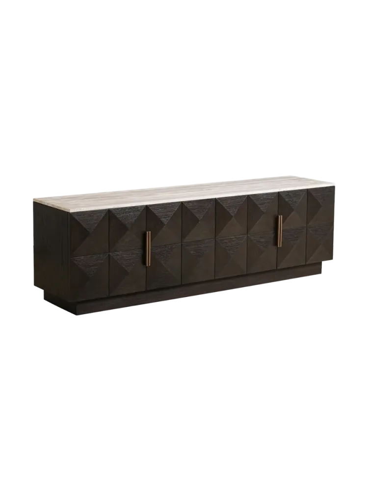 Grosses Design Lowboard „Claremont“ mit Marmorplatte, 4-türig Richmond Interiors
