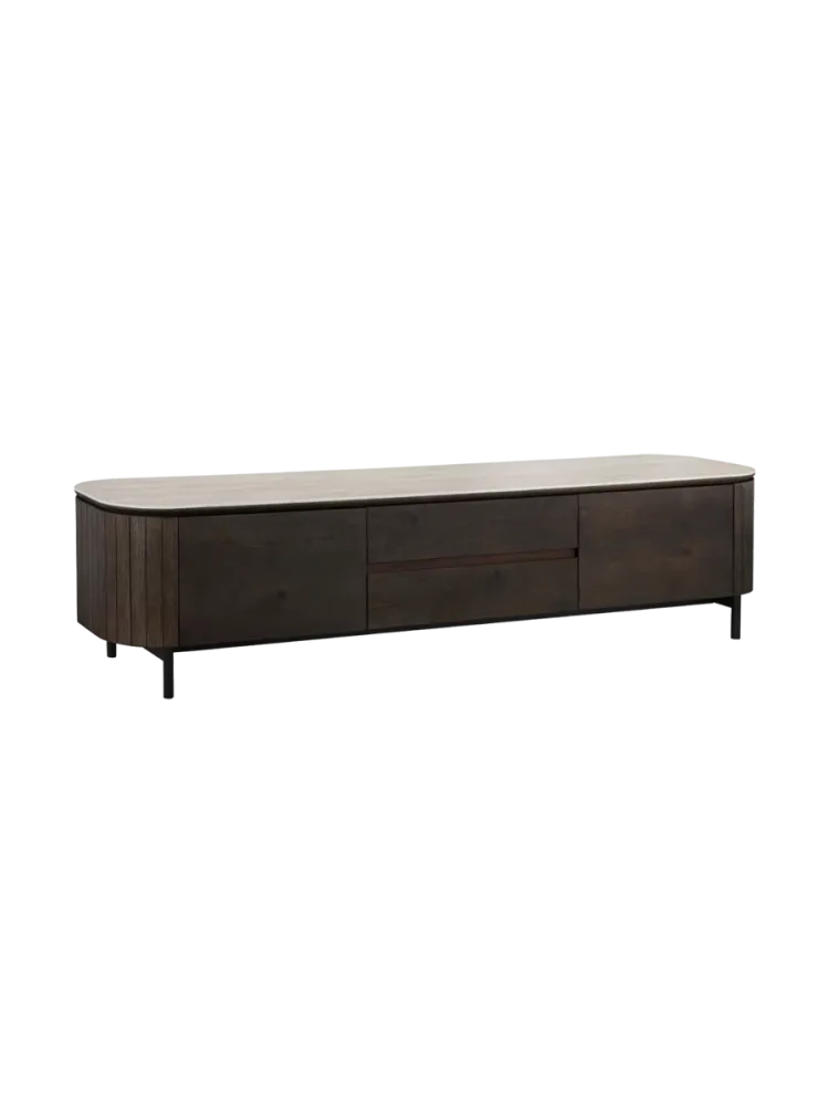 Grosses Keramik Design Lowboard „Ritz“ Eiche Richmond Interiors