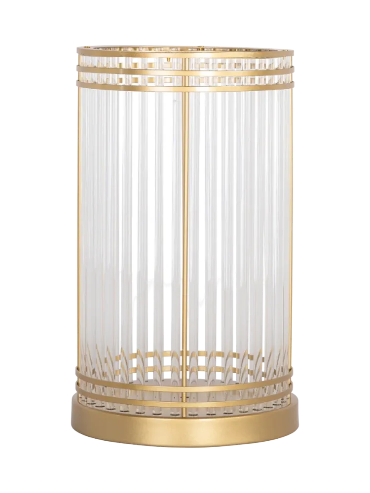 Design Windlicht „Dyara“ Gold, Transparent Large, Ø 24 x 40 cm Richmond Interiors