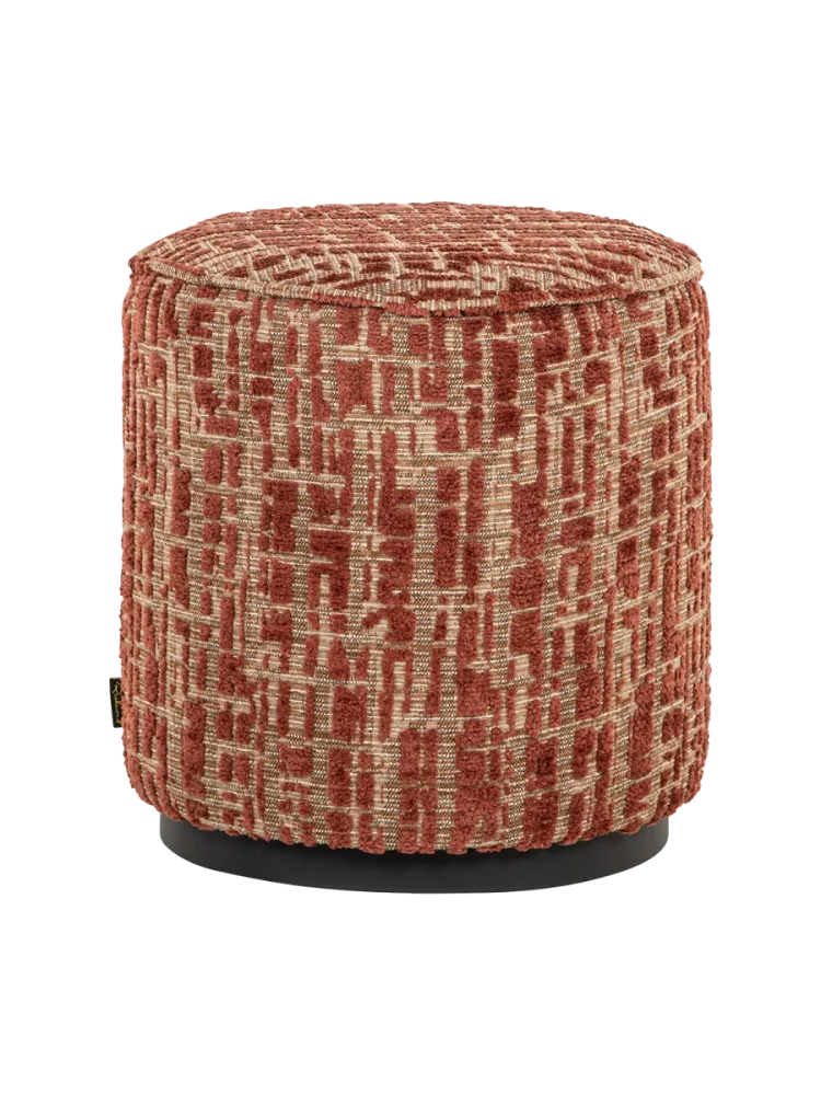 Design Sitzpouf „Lexie“, verschiedene Grössen Brown Labyrinth Richmond Interiors