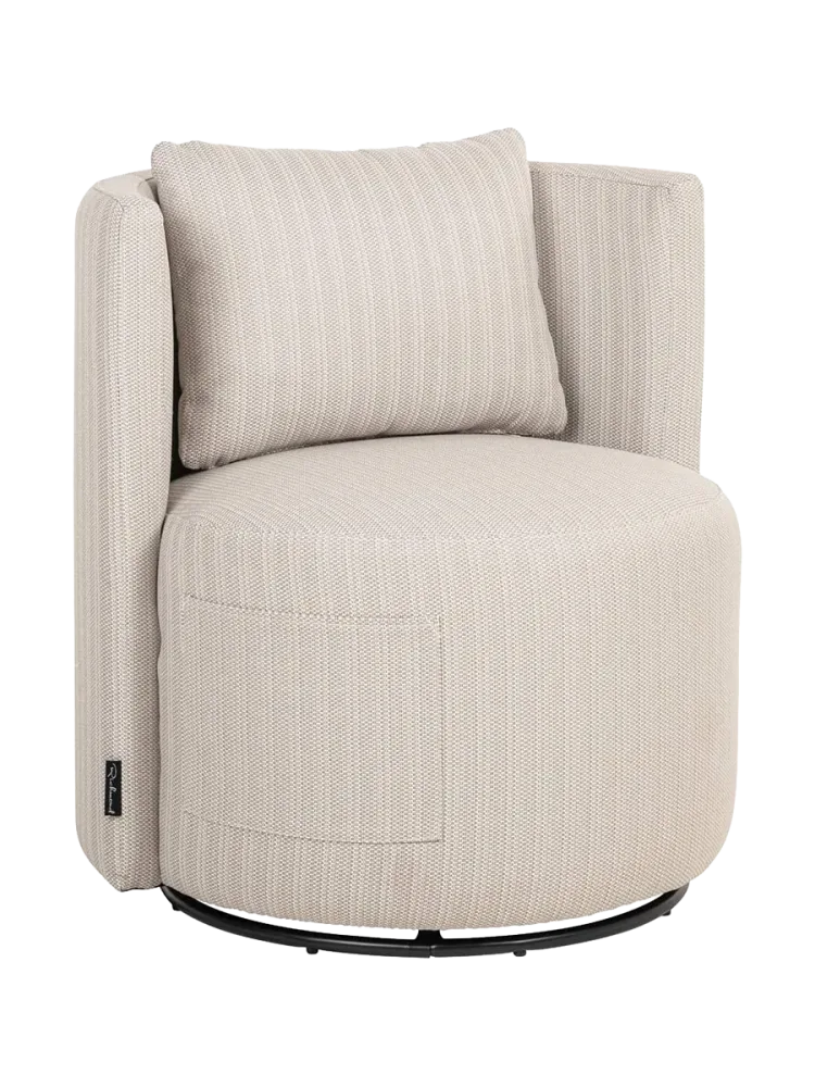 Hochwertiger, drehbarer Outdoor Gartenstuhl „Marlin“ Taupe Richmond Interiors