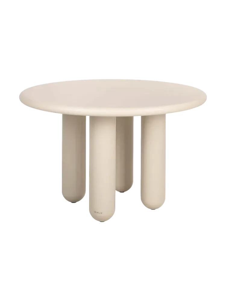 Runder Design Esstisch „Calma“ Ø 120 cm Beige hell Richmond Interiors