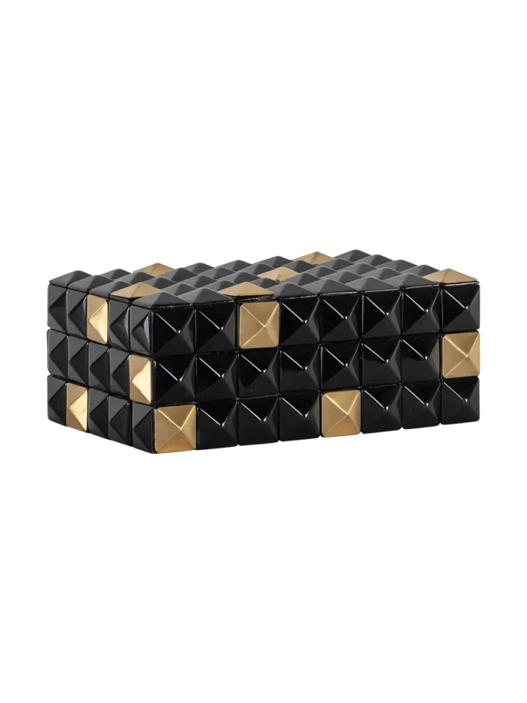 Design Aufbewahrungsbox „Velicia“ Schwarz, Gold Richmond Interiors