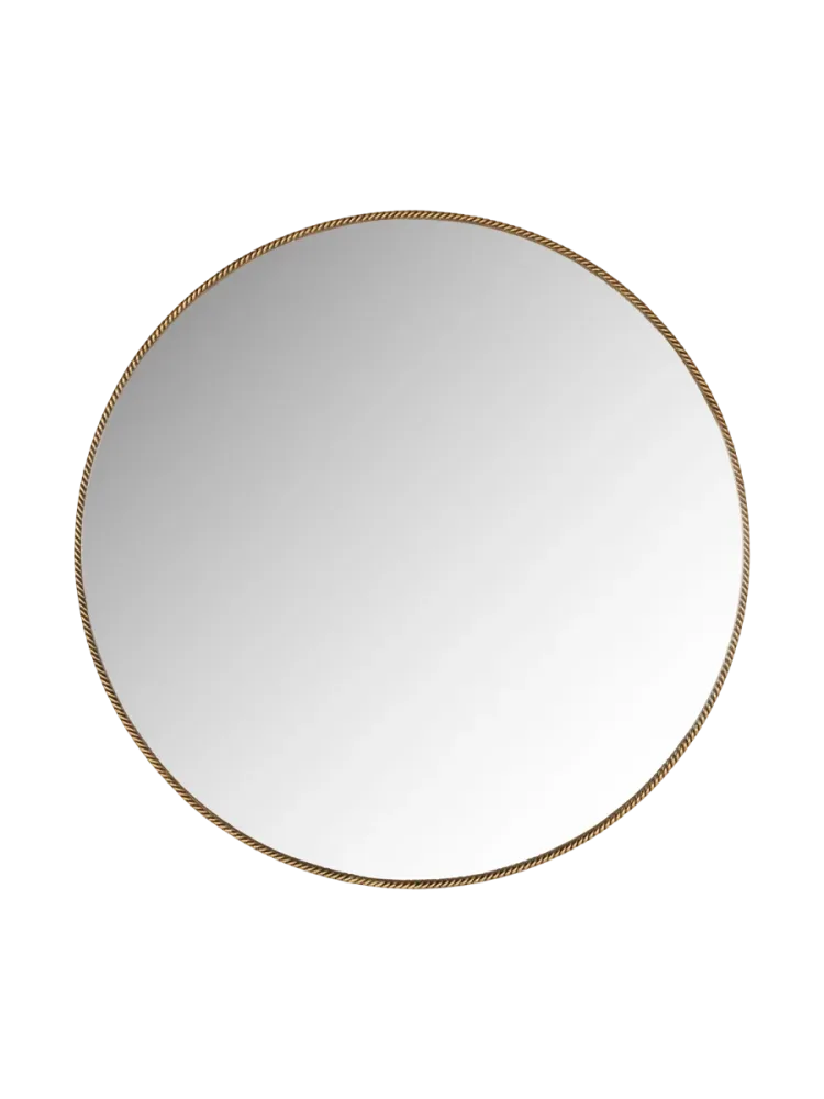 Runder Design Wandspiegel „Lavinia“ Gold Ø 90 cm Richmond Interiors