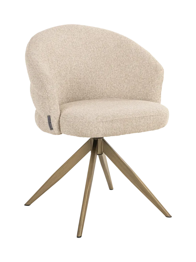360° drehbarer Design Armlehnstuhl „Zendaya“ Biscotti Richmond Interiors