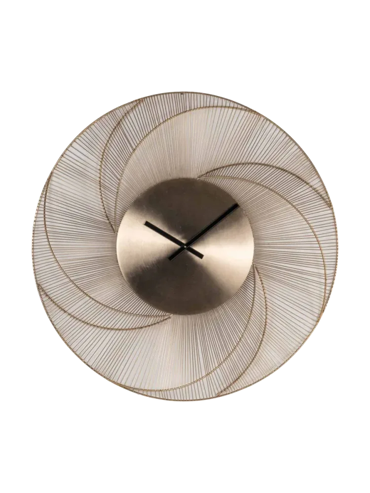 Grosse Design Wanduhr „Denver“ Ø 86 cm Gold, Schwarz Richmond Interiors