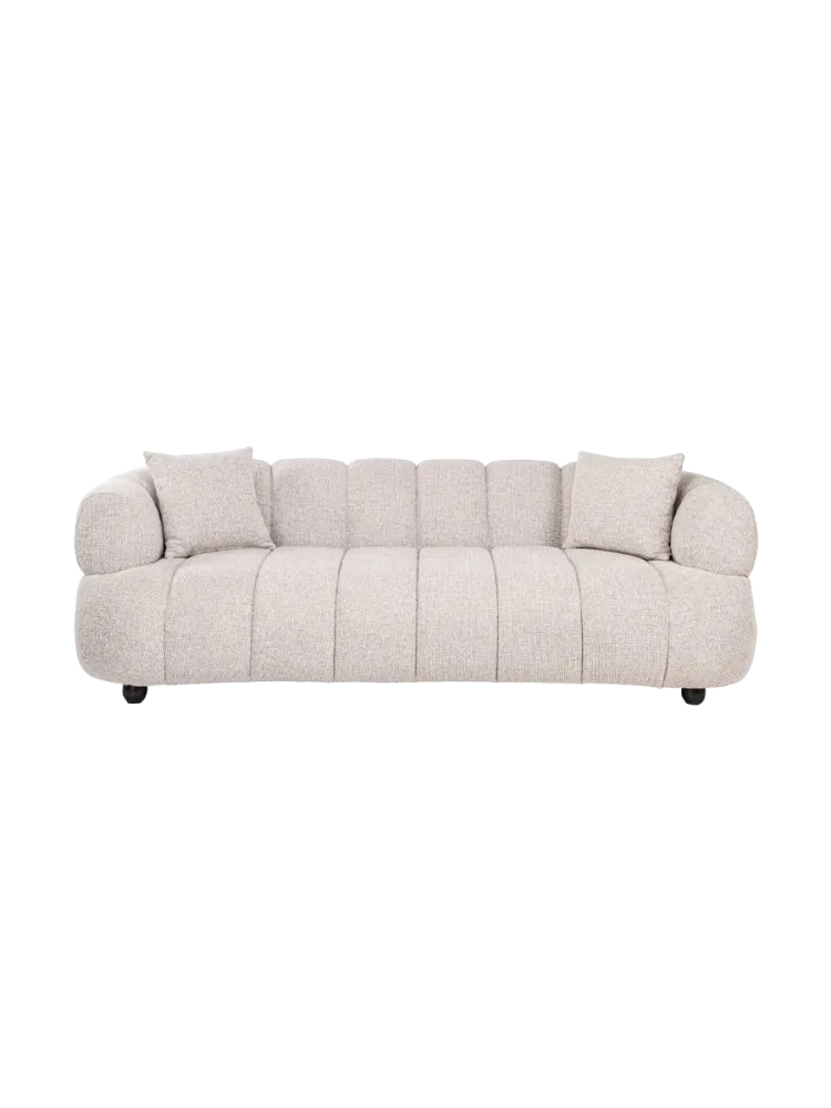 Hochwertiges 3-Sitzer Design Sofa „Amelia“ Natural Fancy Richmond Interiors