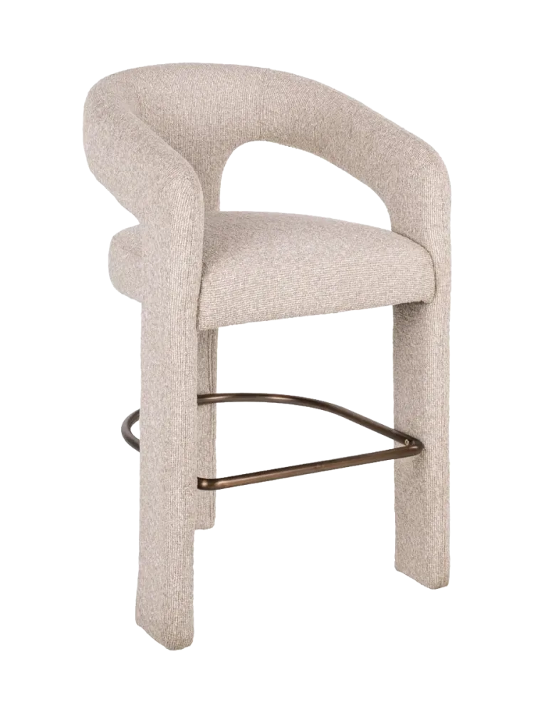 Hochwertiger Design Barstuhl „Belle“ Biscotti Beige Richmond Interiors