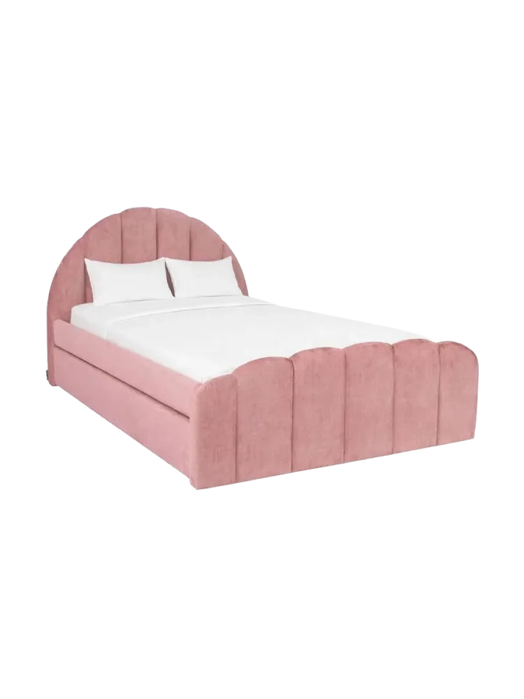 Design Polsterbett „Pixie“ mit Ausziehfunktion Rosa Richmond Interiors