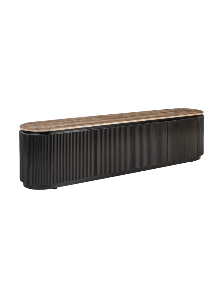 Grosses Design Lowboard „Russo“, 4-türig Marmor Richmond Interiors