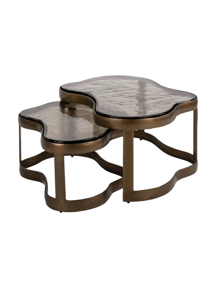 Design Nachttisch „Russo“ mit Marmor-Tischplatte Richmond Interiors