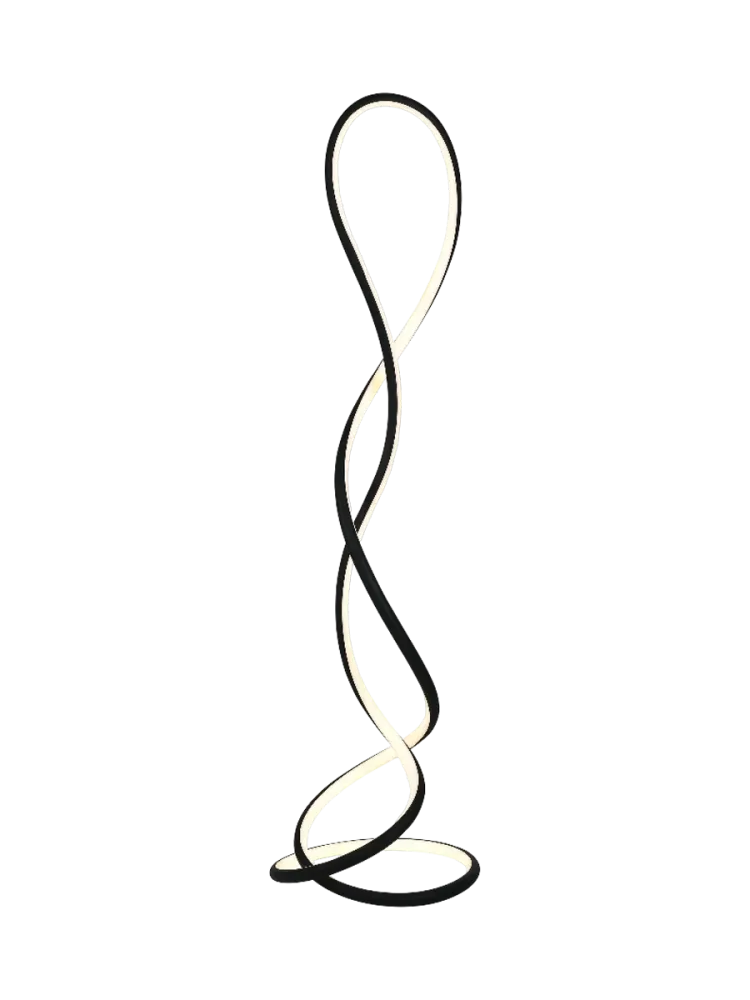 Dimmbare LED Design Stehlampe „Evania“ Schwarz Schuller