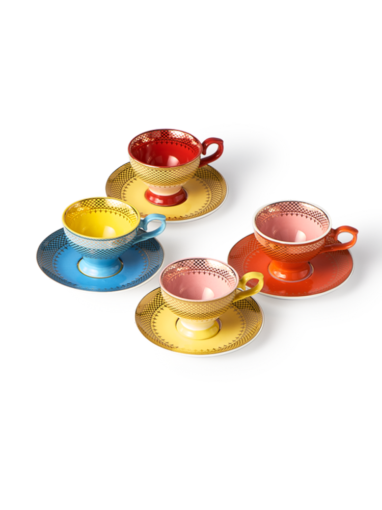 4-teiliges Design Espresso-Set „Grandma“ Pols Potten