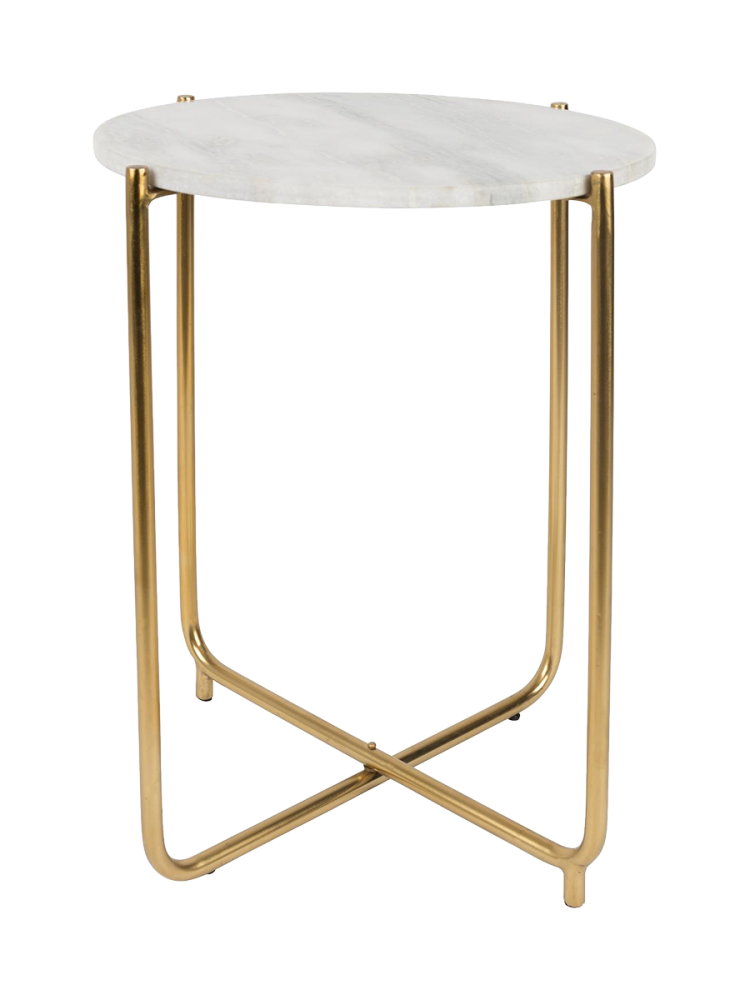Runder Marmor Beistelltisch „Timpa“ White Label by Bloomingloft