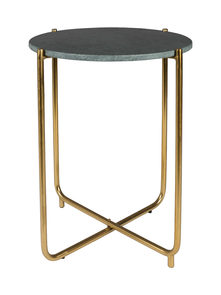 Runder Marmor Beistelltisch „Timpa“ White Label by Bloomingloft