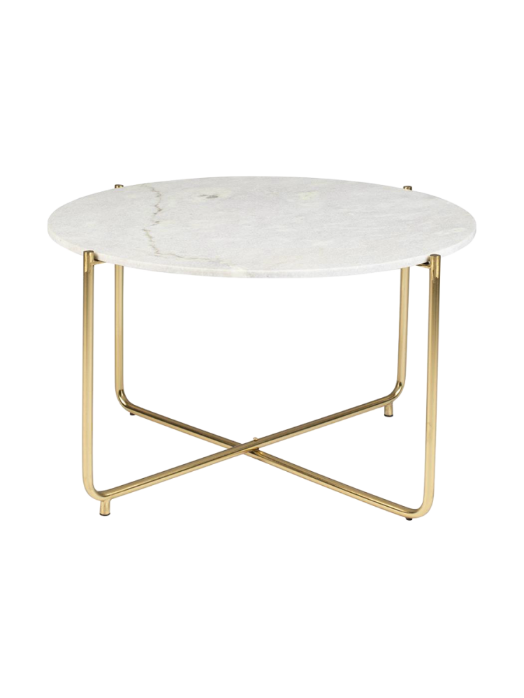 Runder Marmor Couchtisch „Timpa“ White Label by Bloomingloft