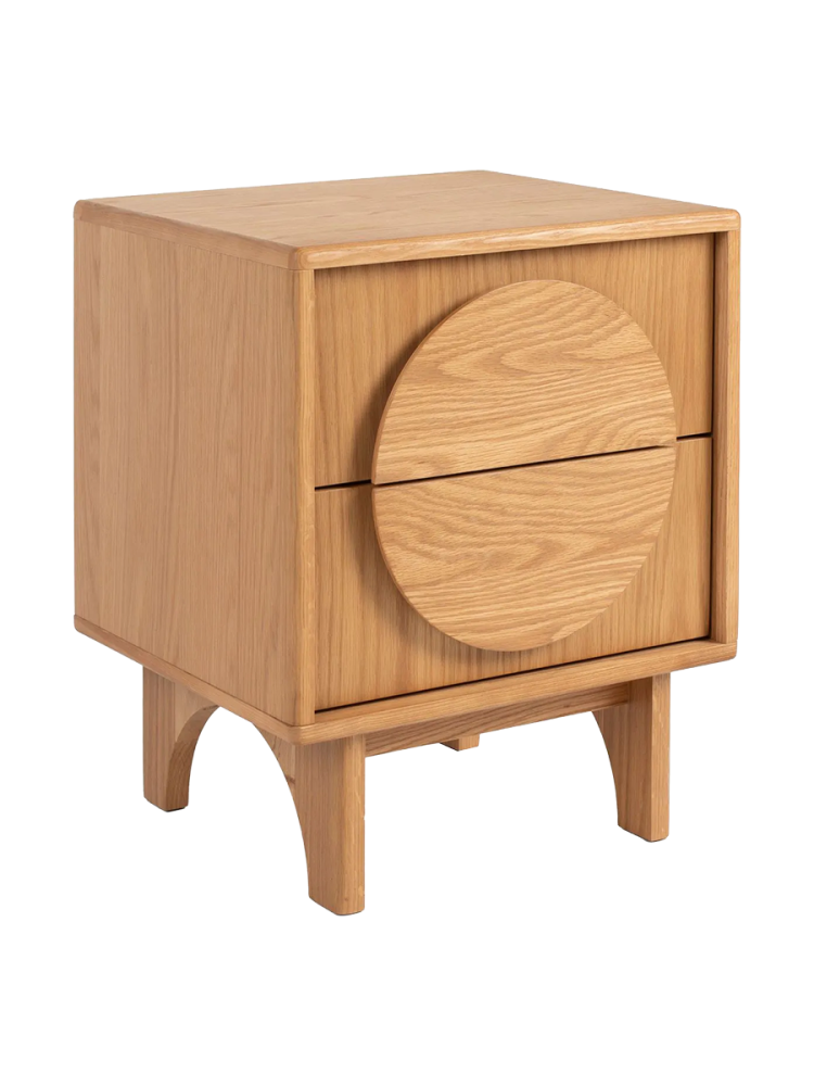 Massivholz Design Beistelltisch & Nachtisch „Groove“ Zuiver