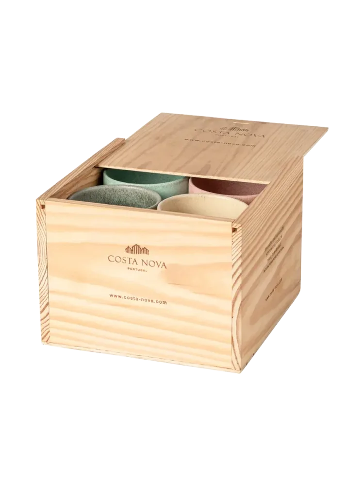 Handgefertigtes Geschenk-Set Lungo Becher „Arenito“ (8-teilig, assortiert) Costa Nova