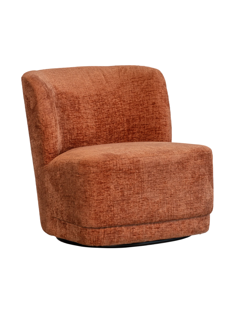mutoni - Drehsessel Atty Chunky Velvet blossom, One Size, Orange