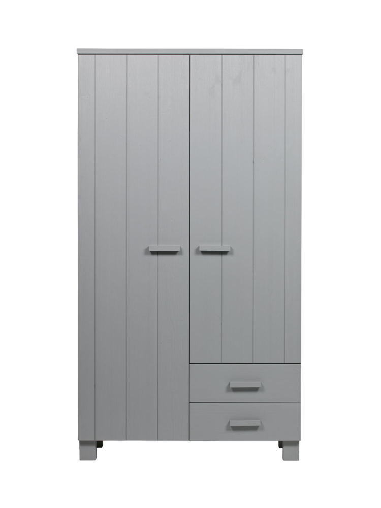mutoni - Schrank Dennis mit Schubladen Kiefer betongrau, One Size