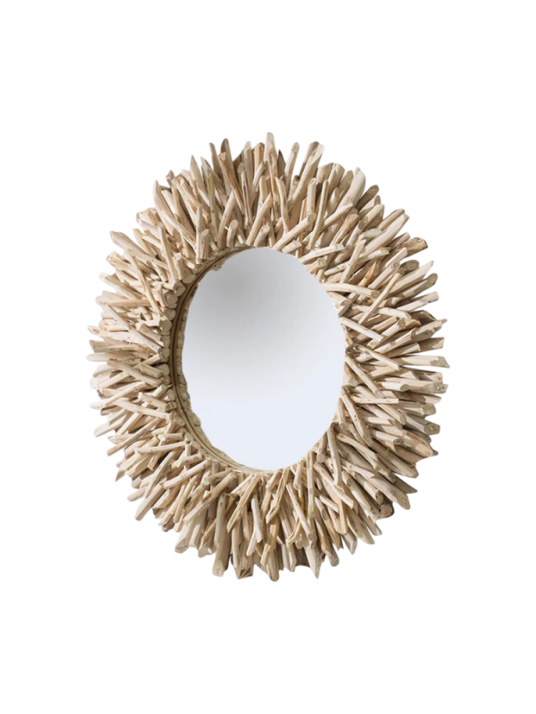 Design Wandspiegel „Riverside“ aus Teakholz Invicta Interiors