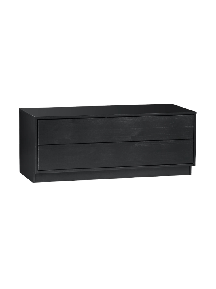 mutoni - TV-Möbel Finca Kiefer tiefschwarz 100x40, One Size