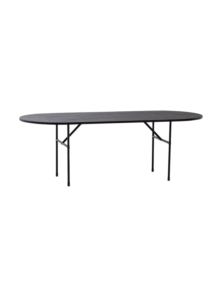 Ovaler Design Esstisch „Arthuro“ mit massiver Eichenholz-Tischplatte, 220 x 90 cm De Eekhoorn
