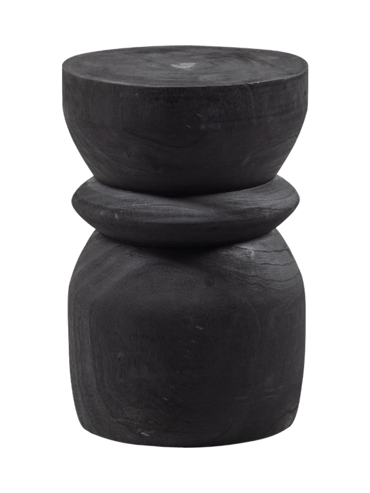 Massiver Design Beistelltisch & Hocker „Bikkel“ De Eekhoorn