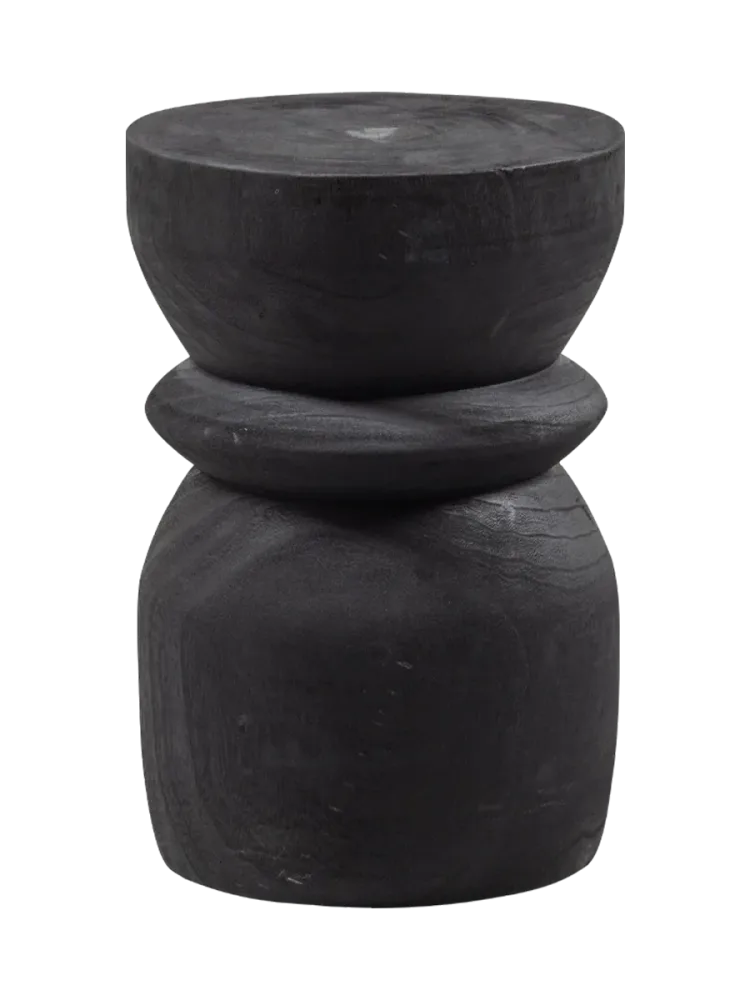 Massiver Design Beistelltisch & Hocker „Bikkel“ De Eekhoorn