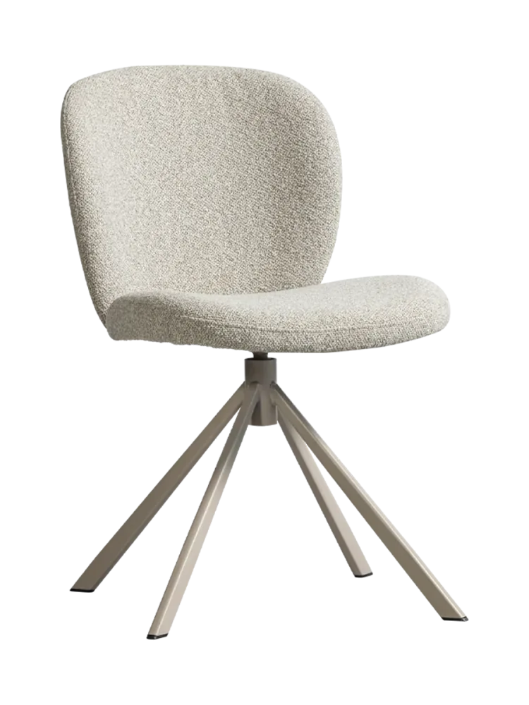 mutoni - Esszimmerstuhl Femke Bouclé natur, One Size, Braun