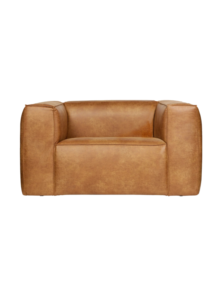 Designsessel „Beann“ aus recyceltem Leder De Eekhoorn