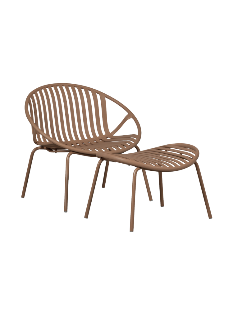 Design Outdoor Loungessel „Bruce“ ink. Fussablage De Eekhoorn