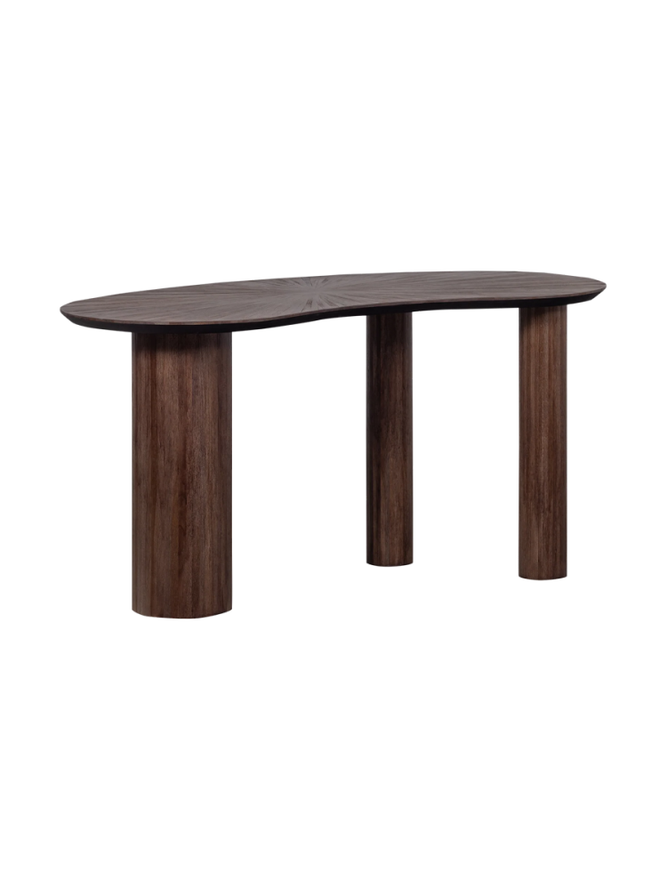 Design Konsolentisch/Schreibtisch „Sun“ aus massiven Teakholz De Eekhoorn