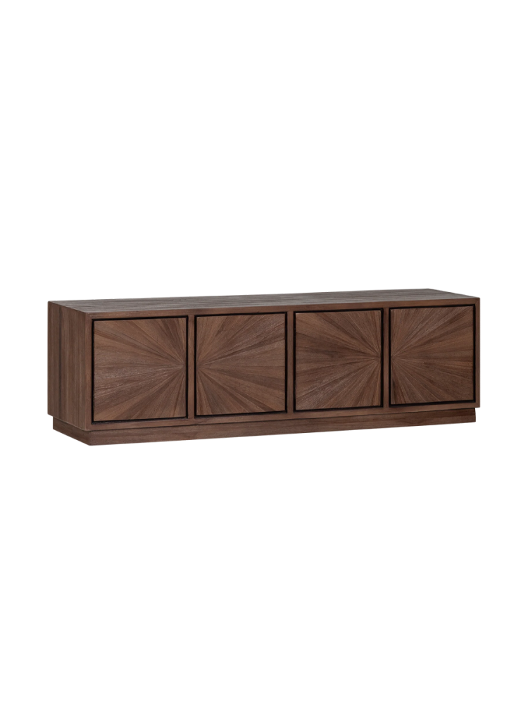 Massives Design Lowboard „Sunno“ aus recyceltem Teakholz De Eekhoorn