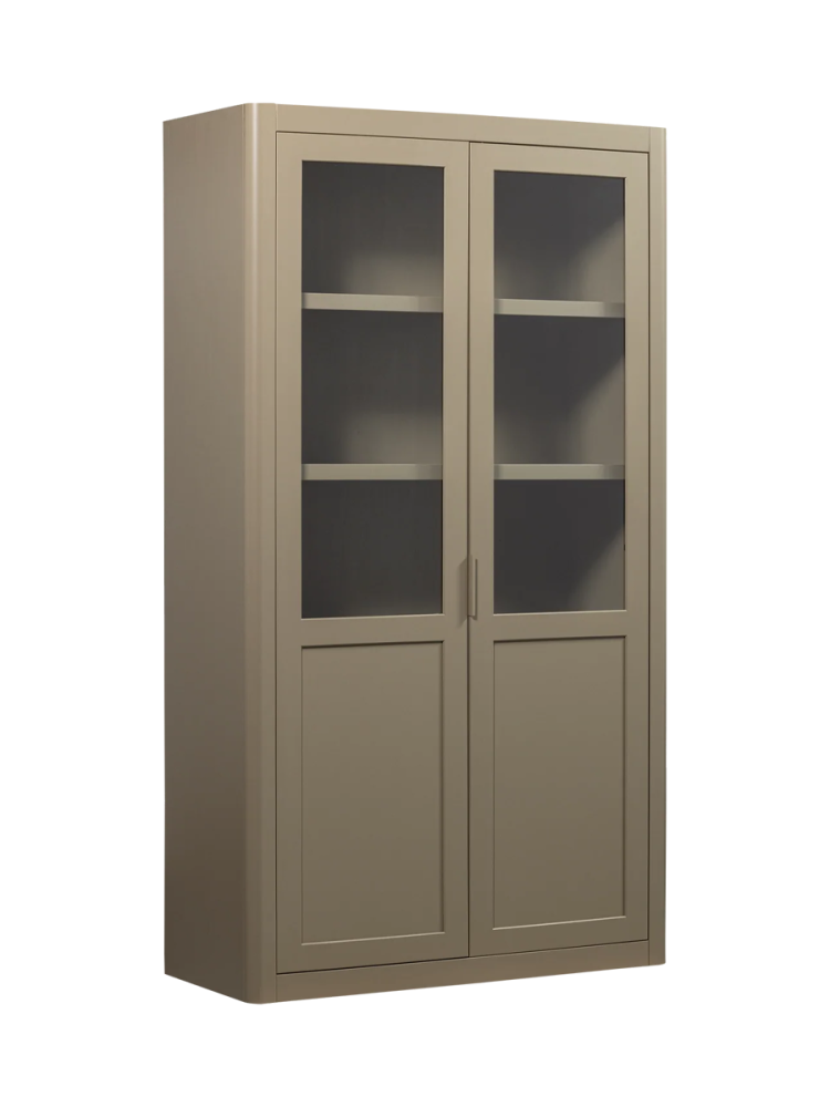Grosser Design Vitrinenschrank „Gunaro“ aus nachhaltigem Massivholz De Eekhoorn