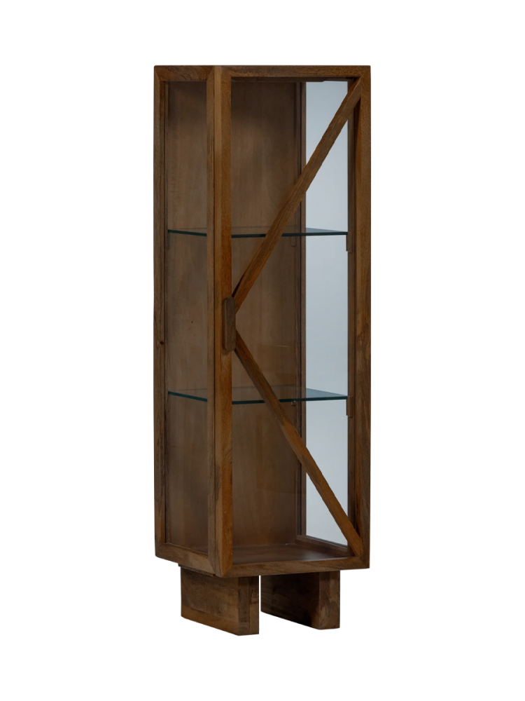 Design Vitrine „Kello“ aus nachhaltigem Massivholz und Glas De Eekhoorn