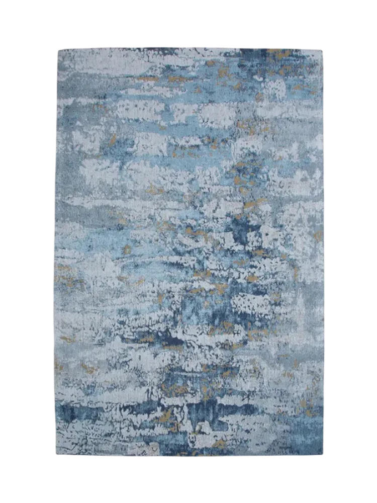 Design-Teppich aus Baumwolle „Abstrakt“ 160 x 240 cm Blautöne Invicta Interiors