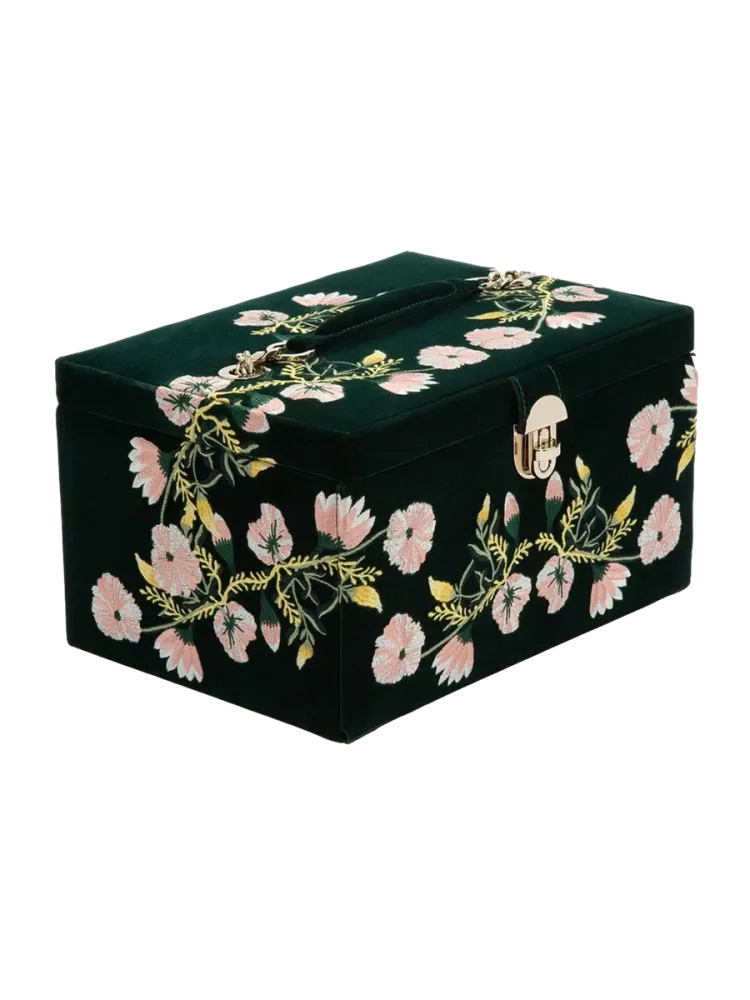 Design Schmuckkoffer „Zoe“ mit zusätzlichem Reise-Etui Samt Forest WOLF