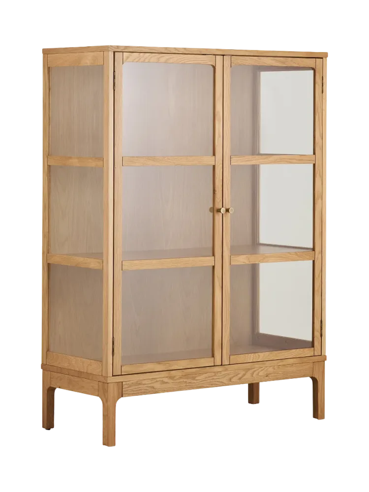 Design Holz Highboard „Zamora“ 2-türig Eiche Natural Chosen by Bloomingloft
