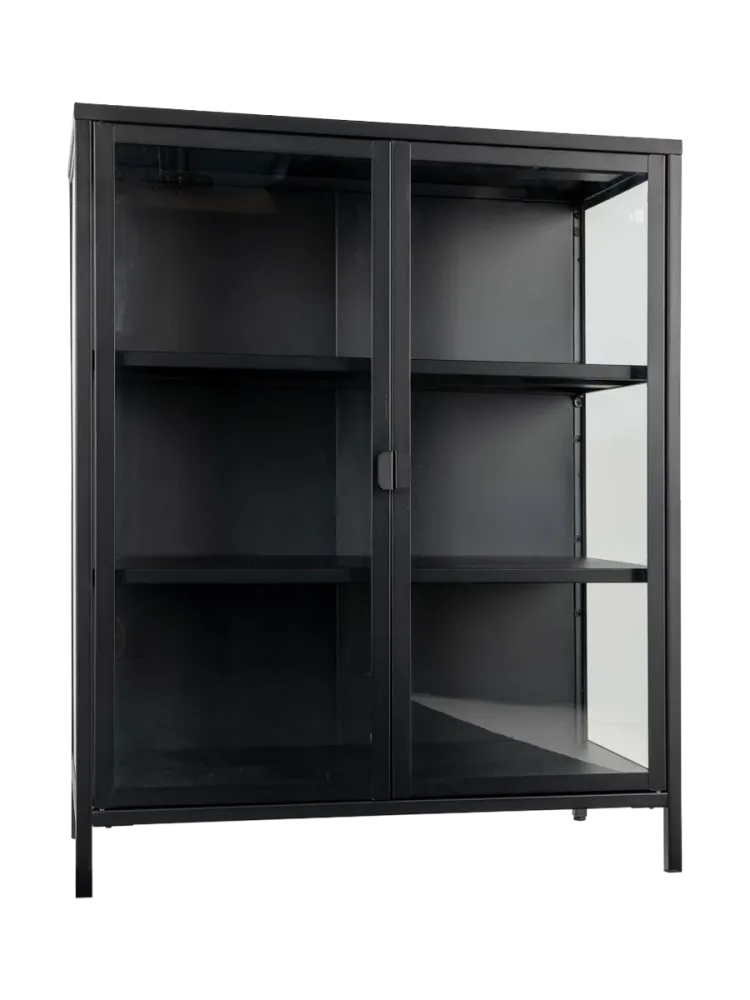 Design Highboard „Leonies“ aus Metall, 2-türig Off White Chosen by Bloomingloft