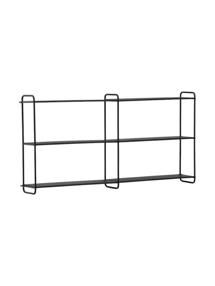 Design Wandregal „Lyon“ 63 x 122 cm, Schwarz VE DESIGN
