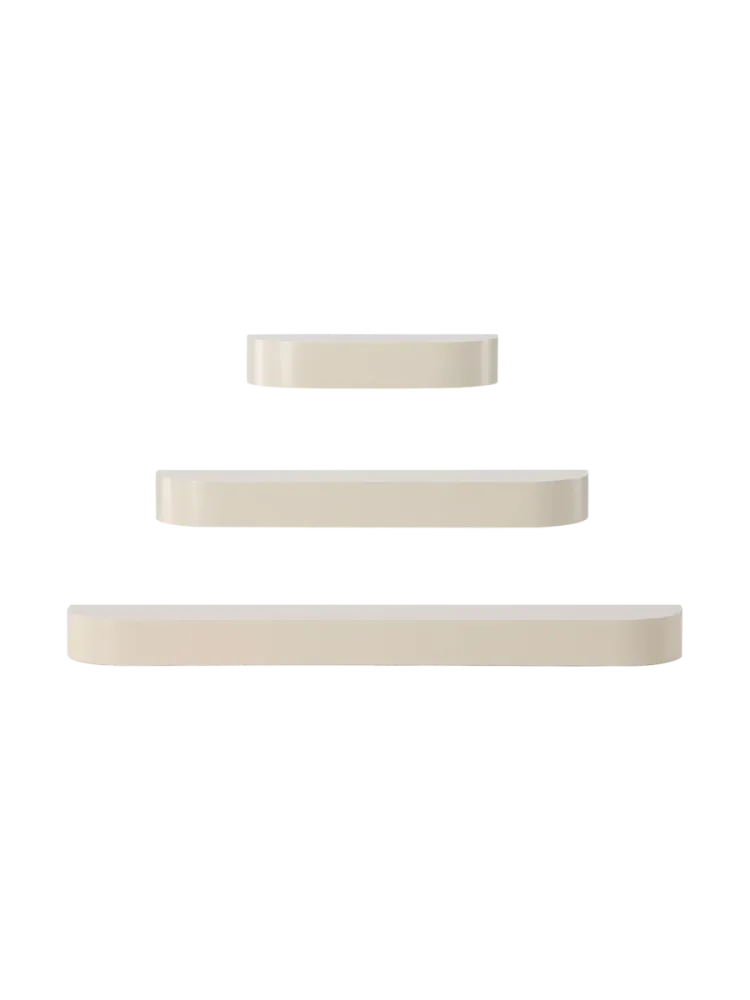 Design Wandregal Set „Glow“ (3 Stück) Beige VE DESIGN
